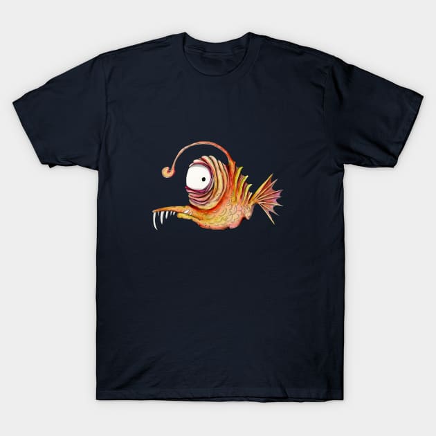 Goldie the mutant goldfish T-Shirt by Zo Draws Stuff